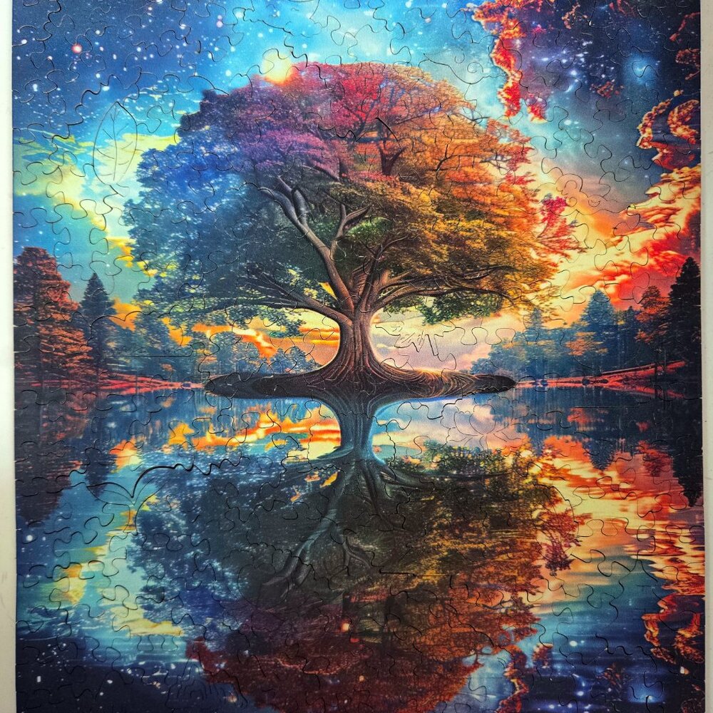 Galaxy Tree of Life wooden jigsaw puzzle